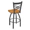 Holland Bar Stool Co 30" Swivel Bar Stool, Pewter Finish, Med Maple Seat 82030PWMedMpl - alternate 2